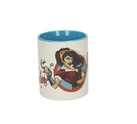 SD TOYS Taza con Diseño Wonder Woman Cadena, Cerámica, Blanco y Azul, 10x14x12 cm