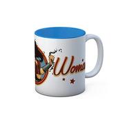 Sd toys taza con diseño wonder woman cadena, cerámica, blanco y azul