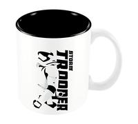 SD TOYS Taza Diseño Stormtrooper Perfil Star Wars Ep7, Cerámica, Blanco/Negro, 9x11x12 cm