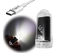 SD1 Mini LED Recargable Antorcha Impermeable EDC Llavero Luz 3 Modos Pequeño Flashlight Portátil Tipo C Recargable Portátil IPX7 Adecuado para Exteriores Camping Hiking Emergencies etc(1 unidad Blanca