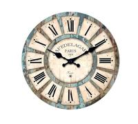 SDA287MZ Escuela Reloj de Pared Circular Madera Estilo Rural Retro, silencioso y Decorativo, Ideal for Cocina, Sala Estar, Oficina, baño Dormitorio (sin Pilas) Oficina(14 Inch)