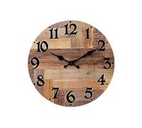 SDA287MZ Escuela Reloj de Pared Madera imitación Retro Rural con Vetas, silencioso, Decorativo, 10, 12, 14 y 16 Pulgadas Oficina(16 Inch)