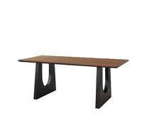 SDA287MZ Inicio Mesa de Comedor Madera Maciza Color Nogal for Sala Estar, Escritorio Grande y Largo, Banco Trabajo Oficina(220 * 90 * 75cm)