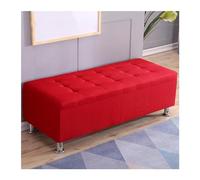 SDA287MZ Pasillo Taburete Rectangular for sofá, Taburete for lustrar Zapatos, for mesita de Noche, Almacenamiento Multifuncional, taburetes for vestidor(Red,120 * 40 * 40cm)