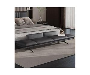 SDA287MZ Vestíbulo Taburete de cabecera for Dormitorio, mesita Noche, Banco Largo, Ligero, Lujo, Alta Gama, sofá for guardarropa Vestíbulo(Negro)