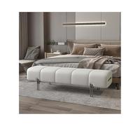 SDA287MZ Vestíbulo Taburete de cabecera for Dormitorio, Taburete Frontal for Cama, sofá Cuero, Minimalista for guardarropa, Paquete Suave, Banco Largo for Zapatos Vestíbulo(Beige)