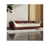 SDA287MZ Vestíbulo Taburete de Cama for Dormitorio, Taburete Largo for Sala Estar, sofá Principal, Cuero Alta Gama Vestíbulo(Wine Red)