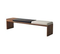 SDA287MZ Vestíbulo Taburete de Madera for Cambiar Zapatos, diseño en Blanco y Negro, Sencillo e Informal, for Uso doméstico, Banco Largo a los pies la Cama Vestíbulo(XS)