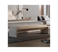 SDA287MZ Vestíbulo Taburete de Noche Minimalista Italiano, Ligero, Lujo, Moderno, for Dormitorio, for Guardar Ropa, sofá Alta Gama, Banco Largo Vestíbulo(Beige)