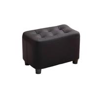 SDA287MZ Vestíbulo Taburete for lustrar Zapatos, Taburete pequeño for el hogar, de Tela Madera Maciza for sofá, reposapiés, Puerta for Sala Estar, Banco for for Vestíbulo(Negro)