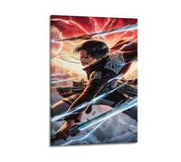 SDAEWUBB Póster decorativo de anime de Attack on Titan, 1 póster decorativo de lienzo para pared e impresión artística moderna para decoración de dormitorio familiar, 40 x 60 cm