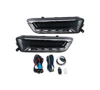 SDCDKLPEPT Cubierta de Luz Niebla con DRL LED Compatible Chevrolet Para Impala 2014-2020, 1 Par Marco y Rejilla Faros delanteros