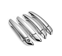 SDCDKLPEPT Manija De Puerta De Automóvil Adhesivo Embellecedor Puerta Exterior Coche Para Peugeot 308, 308sw T9 (2016-2020) Y 408, Con Efecto Fibra Carbono (plateado, Sin Sensores)