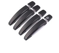 SDCDKLPEPT Manija De Puerta De Automóvil Pegatinas negras para la cubierta de manija exterior puerta del coche, repuesto para Opel Antara (2006-2015)