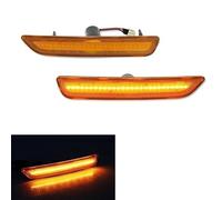 SDCDKLPEPT Parachoques Delantero Y Trasero Del Coche Para Ford Para Mustang Para Base GT Para Shelby GT500 Boss 302 2010-2014 Luz De Indicador Lateral Blanca Luces traseras(2xfront Yellow Lens)