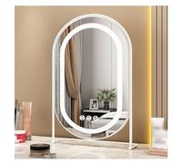 SDCFFC Specchio da trucco antideflagrante illuminato, Specchio da tavolo intelligente per il trucco, Specchio di bellezza, sensore Touch con illuminazione a 3 Colori, dimmerabile