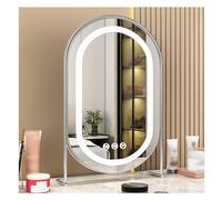 SDCFFC Specchio da trucco antideflagrante illuminato, Specchio da tavolo intelligente per il trucco, Specchio di bellezza, sensore Touch con illuminazione a 3 Colori, dimmerabile