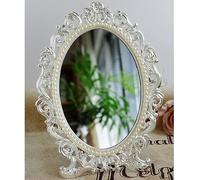 SDCFFC Specchio ovale in Bronzo Antico, 9,1 * 6,7 pollici, Specchio da trucco Vintage per la decorazione Della toeletta Della Camera da letto, per trucco, bellezza, rasatura