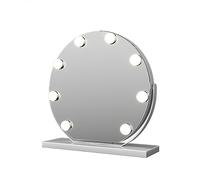 SDCFFC Specchio per il trucco a LED con rotazione a 360°, Specchio da tavolo con luci LED, controllo Touch intelligente, 3 Colori di Luce