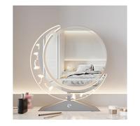 SDCFFC Specchio per il trucco con illuminazione a LED, 3 Colori di Luce, intensità Luminosa regolabile in Continuo, Specchio da trucco girevole a 360°, ideale per il bagno e la Camera da letto.