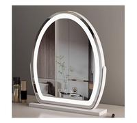 SDCFFC Specchio per il trucco illuminato con controllo Touch, rotazione a 360°, Luce Bianca calda/Naturale/Diurna regolabile.
