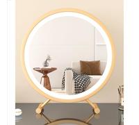 SDCFFC Specchio per il trucco Rotondo con Luce a tre Colori, controllo Touch intelligente, Specchio per il trucco Moderno e semplice, adatto a vari bagni e camere da letto.