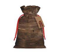 SDEGTHO 1 bolsa de mano rústica de madera de granero antiguo, material duradero, 21 x 30 cm, con cordón para regalo elegante de Halloween
