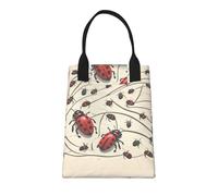 SDEGTHO Art Ladybug - Bolsa de papel reutilizable para trabajadores de oficina, adecuada para picnic, viajes, más