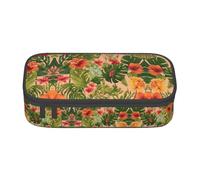 SDEGTHO Beauty Flowers - Estuche para lápices de gran capacidad, estuche para bolígrafos, papelería para oficina, Black, Talla única, Deportivo