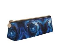 SDEGTHO Blue Galaxy Fashion - Estuche triangular de piel con cremallera y gran capacidad de almacenamiento, blanco, One Size, Art Deco