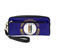SDEGTHO Bolsa de maquillaje de viaje con la bandera del estado de Kentucky para mujer, bolsa de maquillaje, bolsa de aseo portátil, organizador de accesorios, Black, Talla única