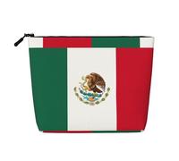 SDEGTHO Bolsa de viaje versátil con la bandera de México, bolsa de maquillaje de gran capacidad, bolsa de cosméticos con cremallera, bolsa de aseo, NEGRO, One Size