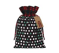 SDEGTHO Bonita bolsa de tela de lunares de 11,9 x 17,5 cm con cordón para regalo elegante de Halloween