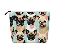 SDEGTHO Bonita bolsa de viaje versátil con diseño de carlino chihuahua, bolsa de maquillaje de gran capacidad, bolsa de cosméticos con cremallera, NEGRO, One Size