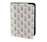 SDEGTHO Bonita funda para pasaporte con estampado de piña, funda de piel de vacuno, accesorios imprescindibles para mujeres y hombres, Black, Talla única