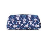 SDEGTHO Bonito estuche de piel con estampado de koala, gran capacidad, para bolígrafos escolares, soporte para pluma estilográfica para niños y niñas, Gold, Talla única, Neceser de maquillaje