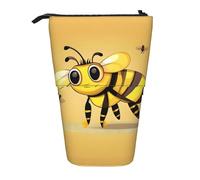 SDEGTHO Bonito estuche telescópico de abeja de dibujos animados, soporte para bolígrafos para estudiantes, almacenamiento de papelería para suministros escolares y universitarios, Black, Talla única