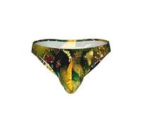 SDEGTHO Calzoncillos de bikini de talle bajo con estampado de mariposas coloridas, ligeros, elásticos, regalo sexy para marido, Negro, XXL