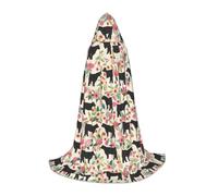 SDEGTHO Capa con capucha Cattle Farm Sanctuary para adolescente, disfraz de cosplay de la feria renacentista, gótica, fantasía, traje medieval