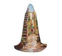 SDEGTHO Capa con capucha de Italia Toscana, para adolescente, disfraz de cosplay de la feria renacentista, gótica, fantasía medieval