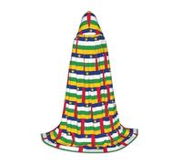 SDEGTHO Capa larga con capucha de la bandera de África Central para Halloween, para carnavales, disfraz de mascarada