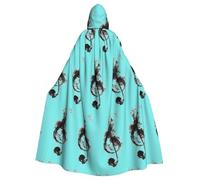 SDEGTHO Capa larga de mago gótico para baile de máscaras, disfraz medieval de Halloween