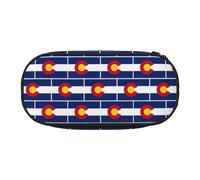 SDEGTHO Colorado State Flag - Estuche para lápices de gran capacidad, estuche multiusos para lápices, estuche portátil, estuche para bolígrafos para oficina, Black, Talla única, Organizador de bolsas