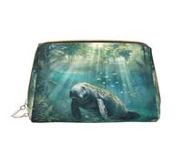 SDEGTHO Crazy Save - Bolsa de almacenamiento de manatí, pequeña bolsa de maquillaje para bolso, bolsa de maquillaje de viaje, mini bolsa de cosméticos, color blanco, talla única, White, Talla única