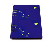 SDEGTHO Cuaderno plano A5 de la bandera del estado de Alaska, diario de cuero recargable para organizador diario, notas de negocios