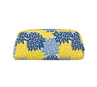 SDEGTHO Dahlia Pinnata - Estuche de piel con impresión de gran capacidad para bolígrafos escolares, soporte para pluma estilográfica para niños y niñas, Silver, Talla única, Neceser de maquillaje