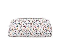 SDEGTHO Estuche de piel con estampado de gnomos de Navidad, gran capacidad, para la escuela, para pluma estilográfica, regalo para niños y niñas, Gold, Talla única, Neceser de maquillaje