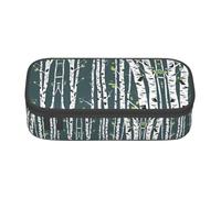 SDEGTHO Estuche grande para lápices de gran capacidad, diseño de árbol de abedul, bolsa para bolígrafos de papelería para mujeres y hombres, NEGRO, One Size, Moderno
