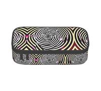 SDEGTHO Estuche para lápices con diseño de ilusión óptica en espiral, gran capacidad, estuche para bolígrafos, estuche de papelería para oficina, Black, Talla única, Deportivo