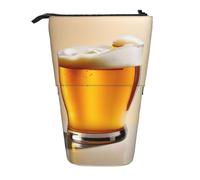 SDEGTHO Estuche para lápices de espuma de cerveza, bonita bolsa de lápices de pie, bolsas telescópicas para bolígrafos, soporte portátil para bolígrafos, NEGRO, One Size, Moderno